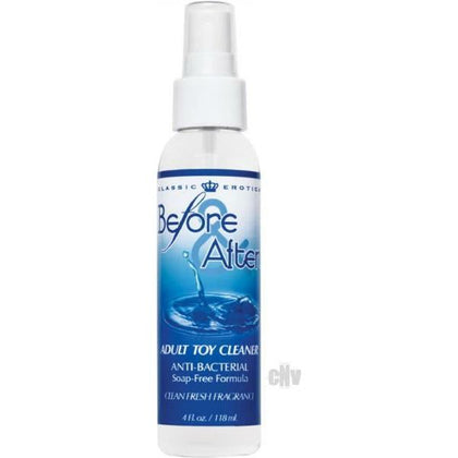 Introducing the Before And After Toy Cleaner 4oz: The Ultimate Hygiene Solution for All Your Intimate Moments - Adult Naughty Store