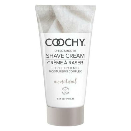 Introducing the Coochy Shave Cream Au Natural 3.4oz - Fragrance-Free, Skin-Friendly Shaving Cream for Sensual Self-Care - Adult Naughty Store