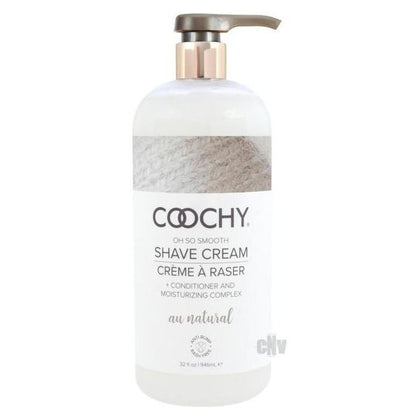 Introducing the Coochy Shave Au Natural 32 Oz Fragrance-Free Gentle Shaving Cream for Smooth and Touchable Skin - Adult Naughty Store