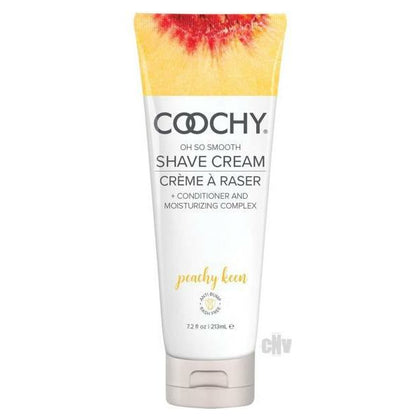 Introducing the Sensual Bliss Coochy Shave Cream - Peachy Keen 7.2 fl oz: A Luxurious Delight for Smooth, Fragrant Skin! - Adult Naughty Store