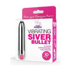 Introducing the SensaPleasure Pink Pussycat Vibrating Silver Bullet - Model PPVB-001: The Ultimate Pocket Pleasure for All Genders, Designed for Intense Pleasure in Any Area, in a Sleek Silve - Adult Naughty Store