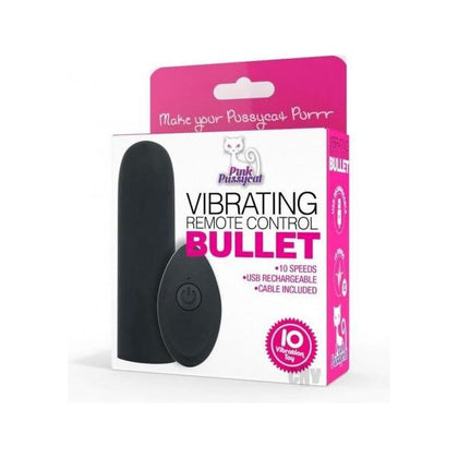 Pink Pussycat PPB-1001 Women's Remote Control Clitoral Stimulation Pocket Vibrating Bullet - Powerful Pink Pleasure - Adult Naughty Store