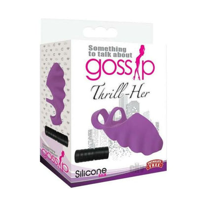 Curve Toys Gossip Thrill Her Finger Vibe Purple - Powerful Silicone Finger Vibrator for Intense Pleasure - Adult Naughty Store