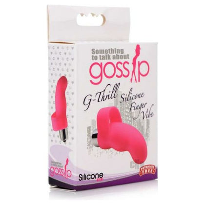 Gthrill Ribbed Finger Vibe - Model XYZ123 - Pink - For Intense G-Spot Stimulation - Adult Naughty Store