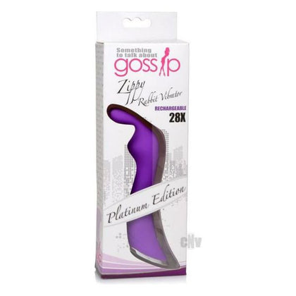 Gossip Zippy Rabbit Vibrator - Model RVP-5000 - Women's Clitoral and G-Spot Pleasure - Purple