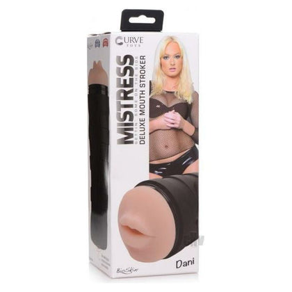 Mistress Dani Mouth Stroker Light - Premium Silicone Male Masturbator Model 5000 - For Men - Intense Oral Pleasure - Sleek Black