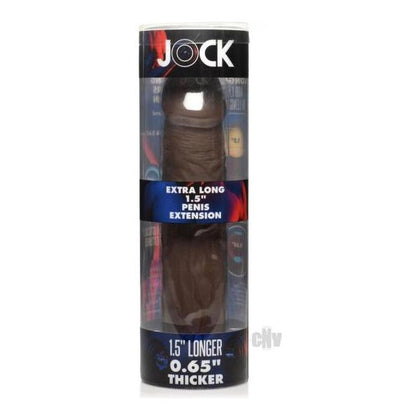 Curve Toys Jock Extra Long Extension 1.5 Dark Penis Sleeve - Enhance Pleasure and Size
