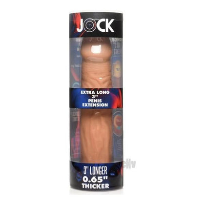 Curve Toys Jock Extra Long Extension 3 Medium - Penis Sleeve for Enhanced Pleasure - Caramel