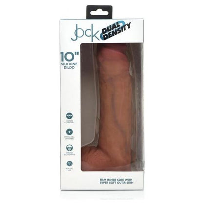 Jock Dual Dense Silicone Dildo with Balls - Model 10LT - For Men - Realistic G-Spot Pleasure - Vanilla