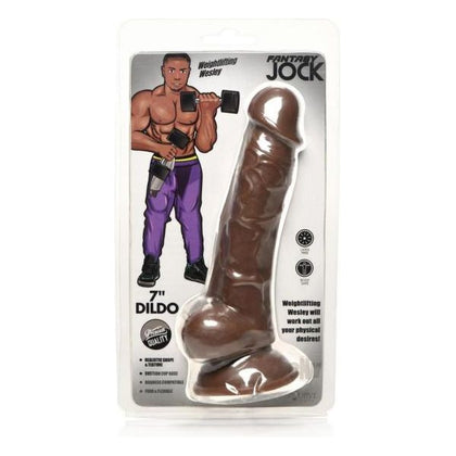 Curve Toys Weightlifting Wesley 7 Dark Realistic Dildo for Intense Pleasure - Men's Heavyweight Champion in Chocolate - Adult Naughty Store