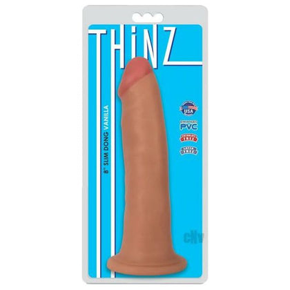 Thinz 8 Vanilla Slim Dong - Realistic Lifelike Ultra Premium Enhanced PVC Dildo for Beginners - Model 7 - Unisex Pleasure - Vaginal and Anal Stimulation - Rosy Pink