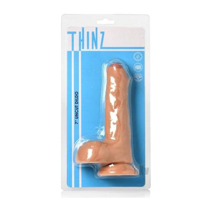 Curv's Thinz Uncut Dildo W/balls 7 - Realistic Vanilla Pleasure Toy for Men and Women