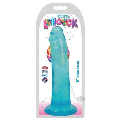Curve Toys - Lollicock Slim Stick 8 Berry Ice - Lifelike Translucent Phthalate-Free PVC Dildo for Satisfying Pleasure - Model LS-8BI - Unisex - Designed for Deep Penetration - Crystal Clear