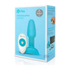 b-Vibe Rimming Petite Teal - Compact Rotating Beads and Vibrating Tip Silicone Anal Plug for Enhanced Pleasure - Adult Naughty Store