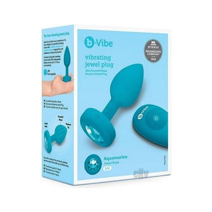 B Vibe Vibrate Jewel Plug S/m Teal - The Sensually Vibrant Pleasure Gem for Alluring Intimacy