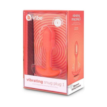 b-Vibe Snug Plug Sm Orange Weighted and Vibrating Anal Plug for Sensational Pleasure