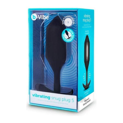 b-Vibe Vibrate Snug Plug XXL Black - Weighted and Vibrating Anal Plug for Intense Pleasure
