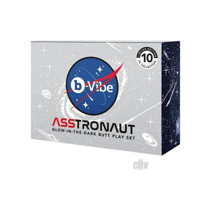 b-Vibe ASStronaut BV-ASST-001 Glow-in-the-Dark Butt Play Set: Intergalactic Anal Adventure for All Genders, Cosmic Blue Glow, Unleash Intense Pleasure