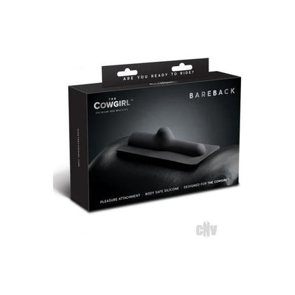 Cowgirl Bareback Silicone Attachment - Model X1 - Unisex - Clitoral and Perineum Stimulation - Black