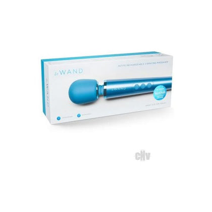 Le Wand Petite Vibrating Massager - Compact and Powerful Wand-Style Pleasure Toy for Women - Model LPV-100 - Blue - Adult Naughty Store