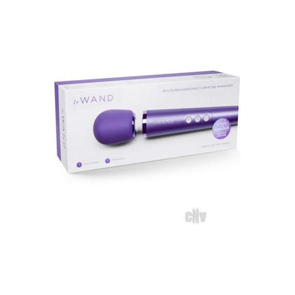 Le Wand Petite Vibe Massager - Powerful USB Rechargeable Vibrating Wand for Intense Pleasure - Model P100 - Violet - Adult Naughty Store