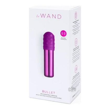 Le Wand Bullet Cherry - Powerful Rechargeable Mini Vibrator for Alluring Clitoral Stimulation - Model LWB-001 - Women's Pleasure Toy - Deep Red - Adult Naughty Store