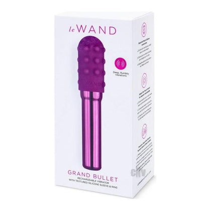 Le Wand Grand Bullet Cherry - Powerful Rechargeable Silicone Bullet Vibrator for Intense Pleasure - Adult Naughty Store