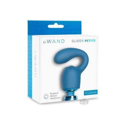 Le Wand Petite Glider Weighted Silicone Attachment for Intense External Stimulation - Blue