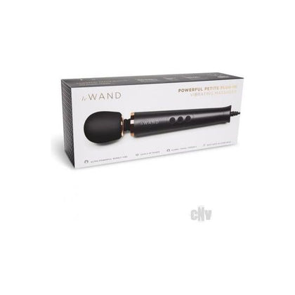 Le Wand Powerful Petite Plug-In Vibrating Massager - Compact Pleasure for All Genders - Model LP-001 - Intense Pleasure for Every Pleasure Zone - Black