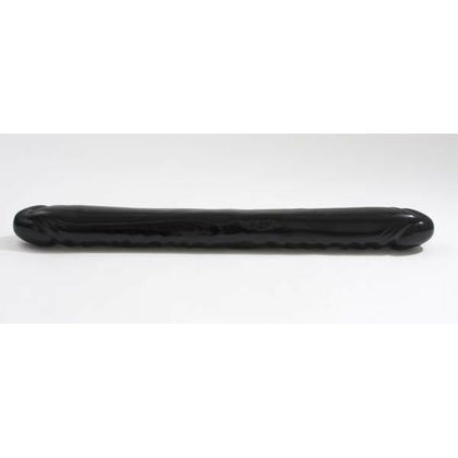 Doc Johnson Double Header Veined Dong 18 Inch Black - Ultimate Pleasure for Both Genders