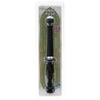 Silagel Anal Push Wand 12 Inch Black - Realistic Penis Shaped Anal Pleasure Toy for Men and Women - Adult Naughty Store