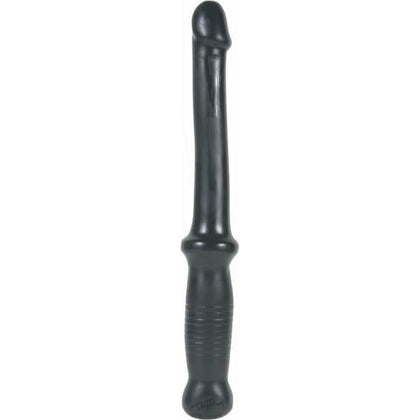 Silagel Anal Push Wand 12 Inch Black - Realistic Penis Shaped Anal Pleasure Toy for Men and Women