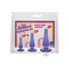 Crystal Jellies Anal Trainer Kit Purple - Beginner's 3 Piece Anal Training Set for Comfortable Pleasure - Adult Naughty Store