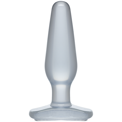 Doc Johnson Crystal Jellies Medium Butt Plug Clear - Model CJMP-001 - Unisex Anal and Prostate Pleasure Toy