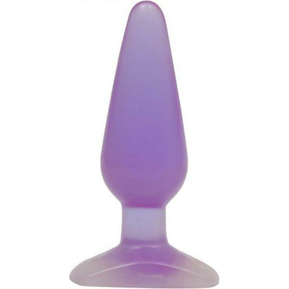 Doc Johnson Crystal Jellies Medium Purple Silicone Butt Plug - Model #BJ-6789 - Unisex Anal Pleasure Toy - Adult Naughty Store