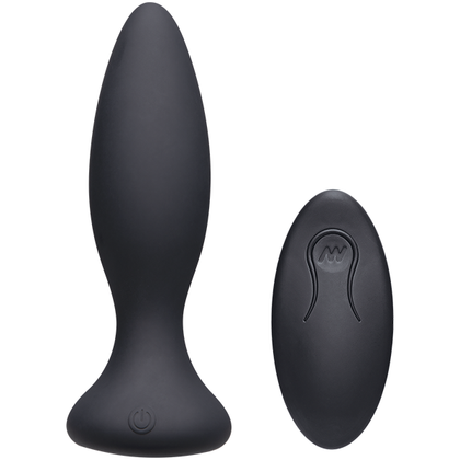 A-Play Vibe Beginner Anal Plug With Remote Control - Powerful 10 Function Vibrating Silicone Anal Plug for Men and Women - Model A-101 - Black