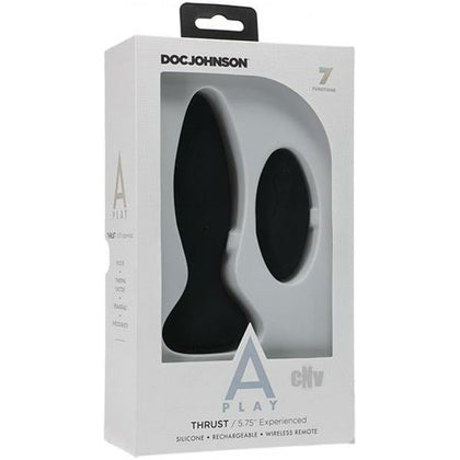 A-Play Thrust Experi Plug W-Remote - Black: The Ultimate Motorized Silicone Anal Plug for Intense Pleasure