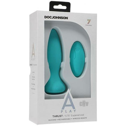 A-Play Thrust Experi Plug W-remote Teal - Powerful Motorized Silicone Anal Plug for Intense Pleasure