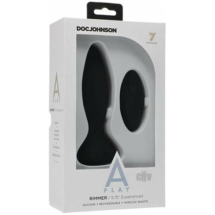 A-Play Rimmer Experi Plug W-remote - Black: The Ultimate 7-Function Vibrating and Rotating Silicone Anal Plug for Intense Backdoor Pleasure