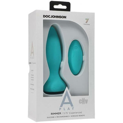 A-Play Rimmer Experi Plug W-remote Teal - Powerful 7-Function Vibrating Silicone Anal Plug for Experienced Players - Model AR-2021 - Unisex - Ultimate Back Door Pleasure - Teal
