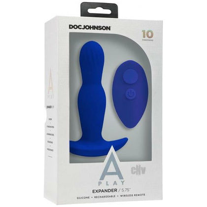 A-Play Expander Blue Premium Vibrating and Expanding Anal Plug for All Genders and Intense Pleasure