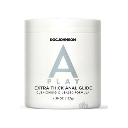 A-Play Extra Thick Anal Glide 4.5oz - Premium Oil-based Lubricant for Intense Anal Play - Model APT-4.5 - Unisex - Perfect for Fisting and Large Anal Toys - Sensual and Long-lasting - Sleek Black