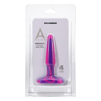 A-Play Groovy Anal Plug 4 - The Ultimate Health-Grade Silicone Anal Pleasure Experience for All Genders - Fuchsia
