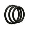 OptiMALE Thin Black Silicone C-Ring Set - Enhance Size, Girth, and Pleasure - Adult Naughty Store