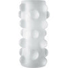 OptiMale Reversible Stroker Rollerball Frost - Premium Male Masturbator for Sensational Pleasure - Model RSR-5 - Designed for Men - Dual Textured Stimulation - Frosty White - Adult Naughty Store