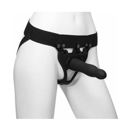 Doc Johnson Body Extensions Be Aroused Vibrating 2 Piece Strap On Set - Empowerment Edition - Unisex Strap On System for Penetration Play - Model: BE-AROUSED - Gender-Inclusive Pleasure - Bla - Adult Naughty Store