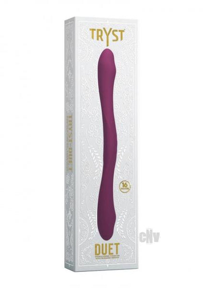 Bare Derma Silicone Double-Ended Vibrating Dildo Tryst Duet Pink - Model TRYST-001 - Unisex Double-Prong Pleasure Play - Blush Pink