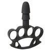 Doc Johnson Vac-U-Lock Knuckle Up Strap-On Dildo - Model VUK-1001 - Versatile Unisex Pleasure - Black - Adult Naughty Store