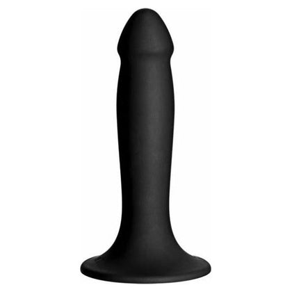 Introducing the Luxe Pleasure Vac-U-Lock Smooth Silicone Dong - Model S6: The Ultimate Thrill for All Genders in Sensational Black - Adult Naughty Store