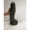 Vac-U-Lock Code Black Realistic Hung Dildo Attachment - Model VUL-12RBHD - For Him - Deep Pleasure - Obsidian Black - Adult Naughty Store